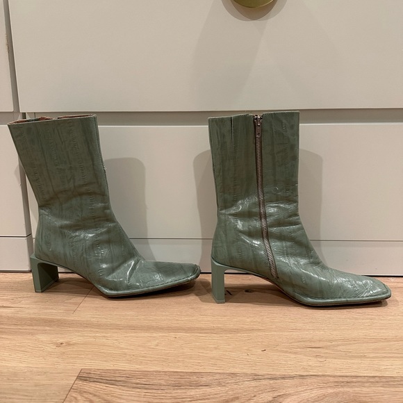 Miista Anitha Eel-Embossed Leather Boots - Picture 3 of 6